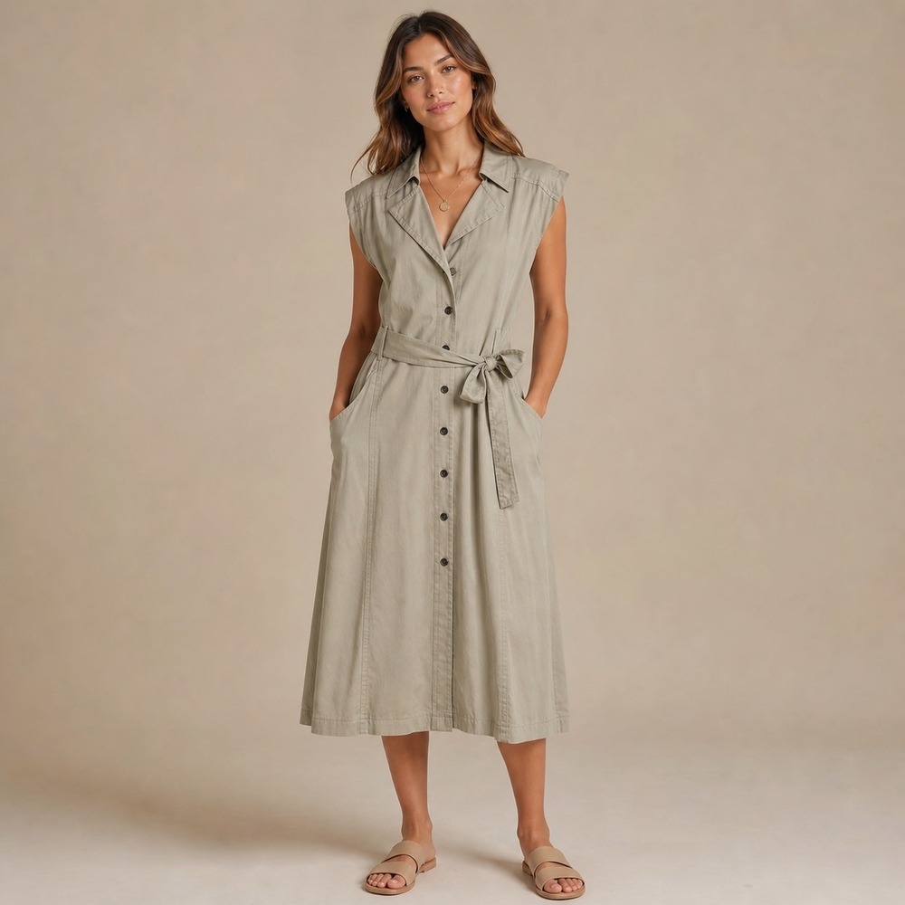 Banana Repubic Shirt Midi Dress